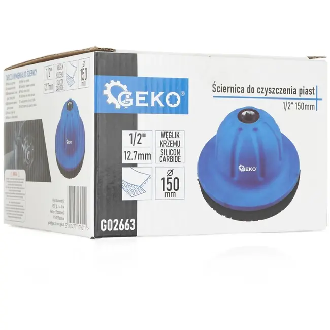 GEKO Wielnaafslijper - Snelreinigend - 150 mm - Slagvast kunststof - 1/2" aansluiting