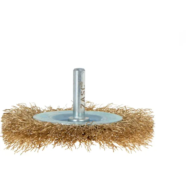 GEKO Set van 5 draadborstels - Brass-plated - 6 mm schacht - Diverse maten