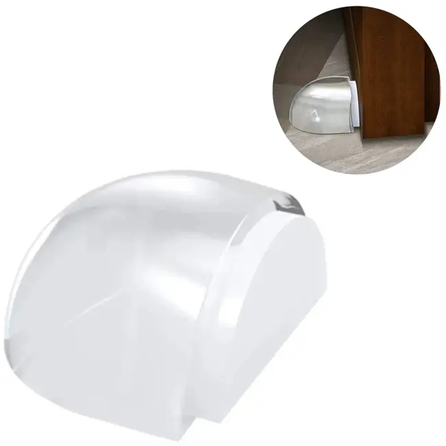 GEKO Transparante zelfklevende deurstopper - minimalistisch ontwerp - 3,9 x 4,1 x 2,0 cm