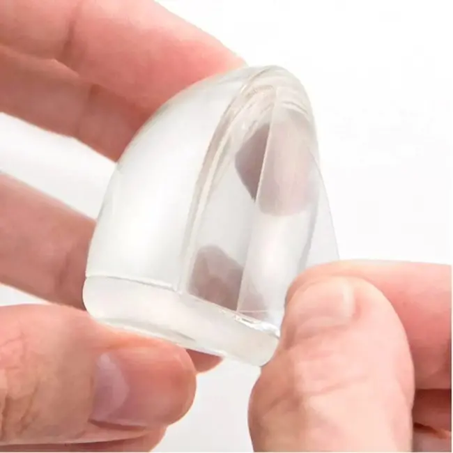 GEKO Transparante zelfklevende deurstopper - minimalistisch ontwerp - 3,9 x 4,1 x 2,0 cm