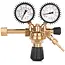 GEKO Regulator voor CO2/Argon - Precieze Controle - Twee Manometers - Beschermende Gumhoesjes