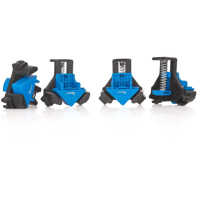 GEKO Hoekveerklemmen - 90 graden - Set van 4 stuks - Voor diktes 5-22 mm - Eenvoudige eenhandsbediening