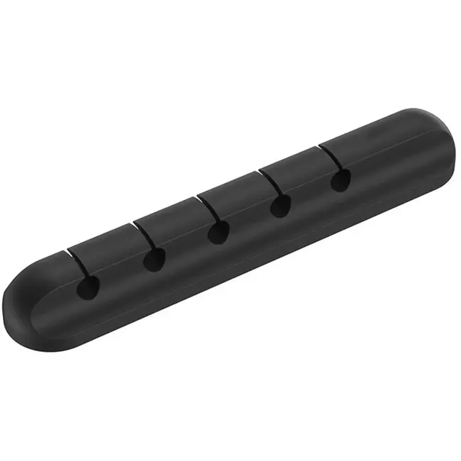 Keltin Kabelhouder - Zelfklevend - 5 Sleuven - Flexibel - Zwart