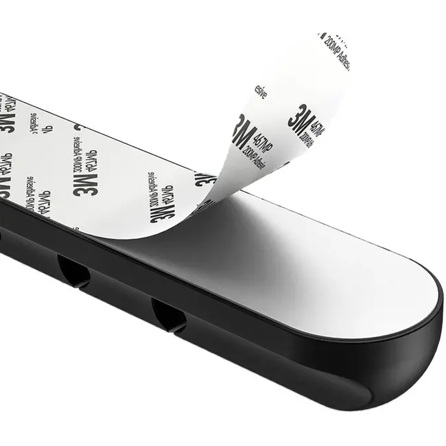 Keltin Kabelhouder - Zelfklevend - 5 Sleuven - Flexibel - Zwart