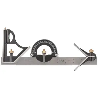 GEKO Multifunctionele combinatieliniaal - 300 mm - Met waterpas en dieptemeter