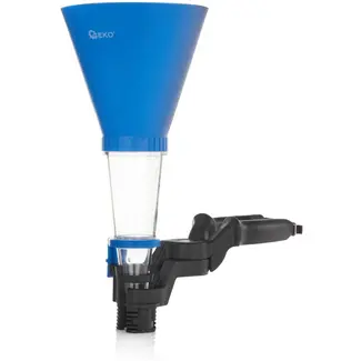 GEKO Trechter met automatische houder - olie- en vloeistofbestendig - transparante onderkant - 125 mm diameter