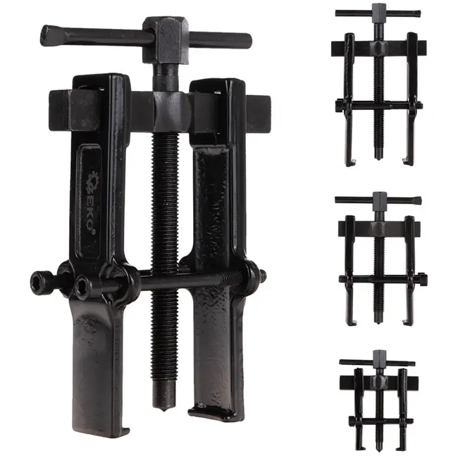 GEKO Set van 4 tweearmige lageraftrekkers - Diverse maten - Hoogwaardig staal - Eenvoudig in gebruik