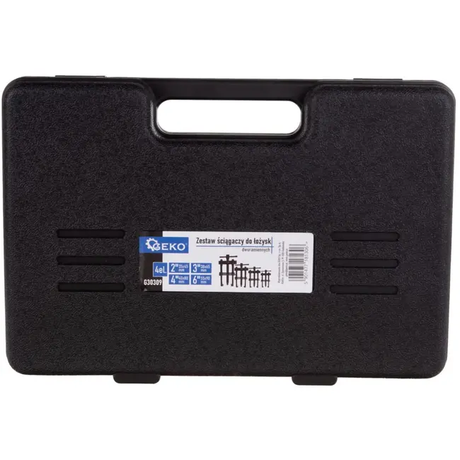 GEKO Set van 4 tweearmige lageraftrekkers - Diverse maten - Hoogwaardig staal - Eenvoudig in gebruik