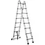 GEKO Telescopische aluminium ladder - 5 meter - 150 kg draagvermogen - Verstelbaar en inklapbaar