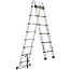 GEKO Telescopische aluminium ladder - 5 meter - 150 kg draagvermogen - Verstelbaar en inklapbaar