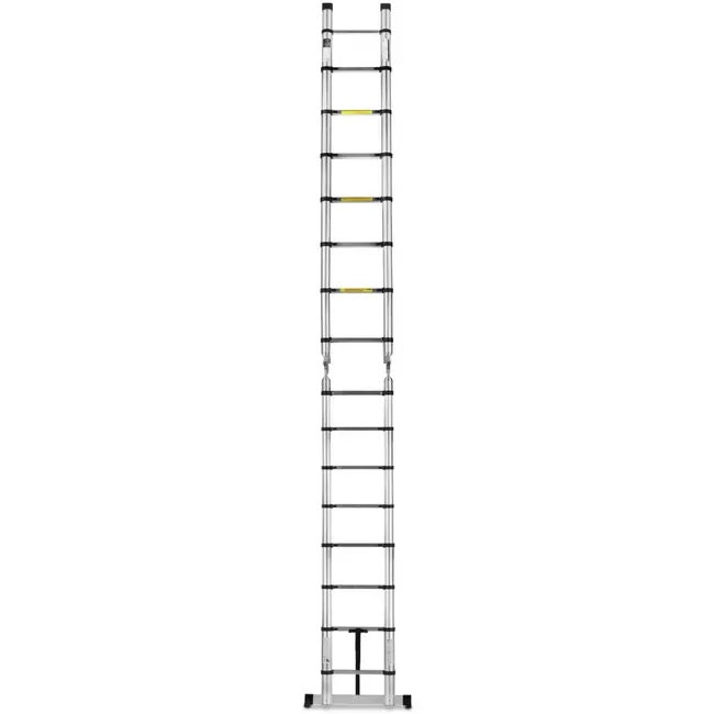 GEKO Telescopische aluminium ladder - 5 meter - 150 kg draagvermogen - Verstelbaar en inklapbaar