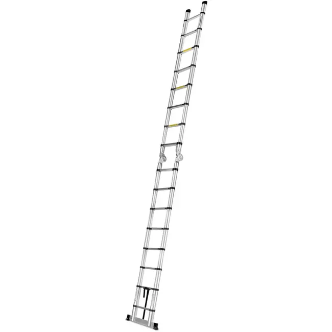 GEKO Telescopische aluminium ladder - 5 meter - 150 kg draagvermogen - Verstelbaar en inklapbaar