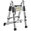 GEKO Telescopische ladder - aluminium - 3,8 m - 150 kg draagvermogen - flexibel verstelbaar