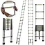 GEKO Telescopische ladder - aluminium - 5 meter - 150 kg draagvermogen