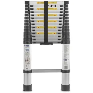 GEKO Telescopische ladder - aluminium - 4,4 m - 150 kg draagvermogen - compact opvouwbaar