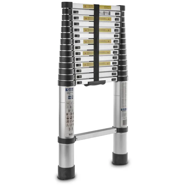 GEKO Telescopische ladder - aluminium - 4,4 m - 150 kg draagvermogen - compact opvouwbaar