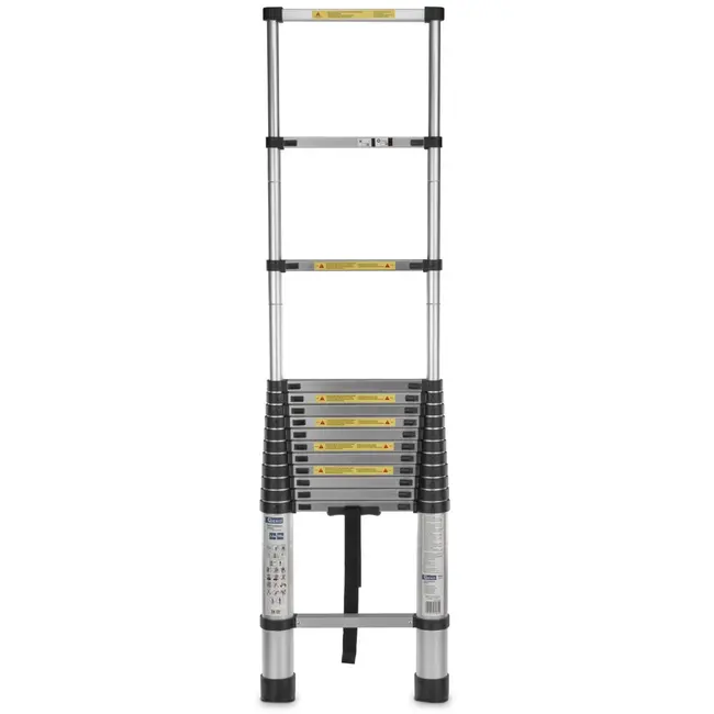 GEKO Telescopische ladder - aluminium - 4,4 m - 150 kg draagvermogen - compact opvouwbaar