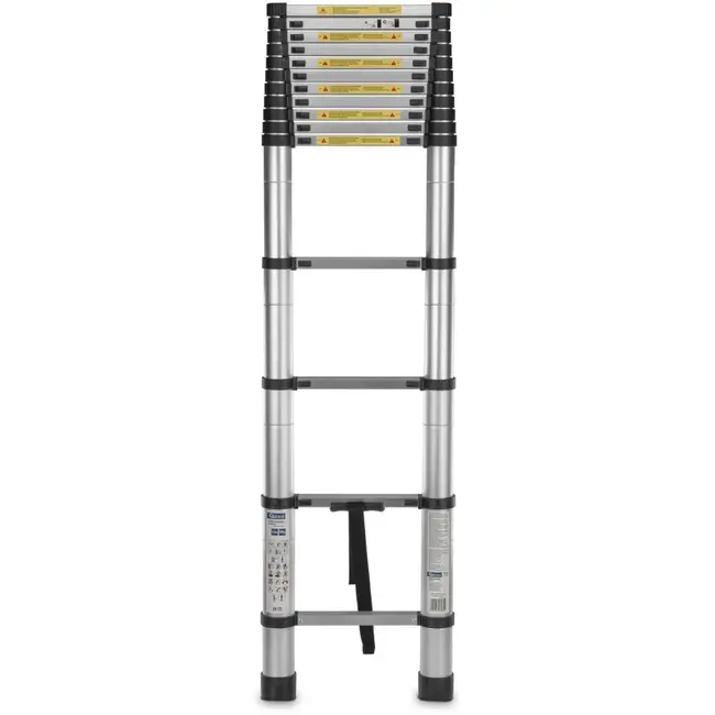GEKO Telescopische ladder - aluminium - 4,4 m - 150 kg draagvermogen - compact opvouwbaar