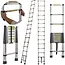GEKO Telescopische ladder - aluminium - 4,4 m - 150 kg draagvermogen - compact opvouwbaar