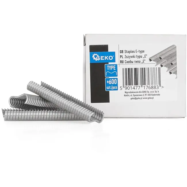 GEKO Hogeringtang met magazijn en 600 nietjes - ergonomisch ontwerp - duurzaam staal