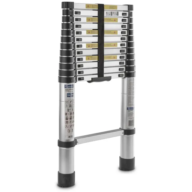 GEKO Telescopische ladder - aluminium - 3,8 m - draagkracht 150 kg