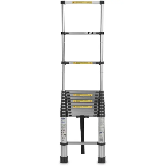 GEKO Telescopische ladder - aluminium - 3,8 m - draagkracht 150 kg