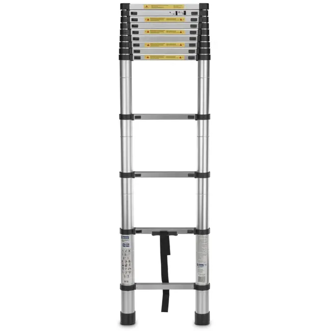GEKO Telescopische ladder - aluminium - 3,8 m - draagkracht 150 kg