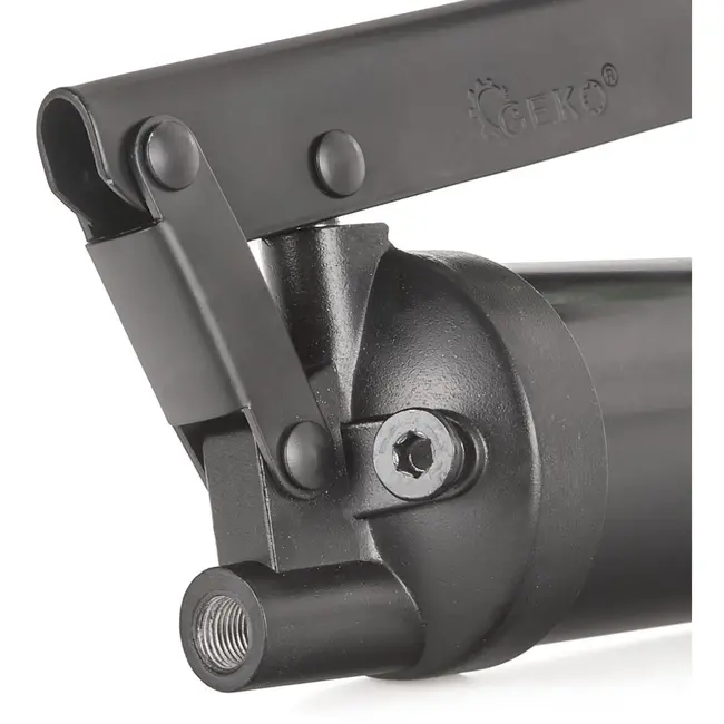 GEKO Handmatige vetspuit - 3-in-1 functionaliteit - 400 cm3 capaciteit - Aluminium - Inclusief twee spuitmonden