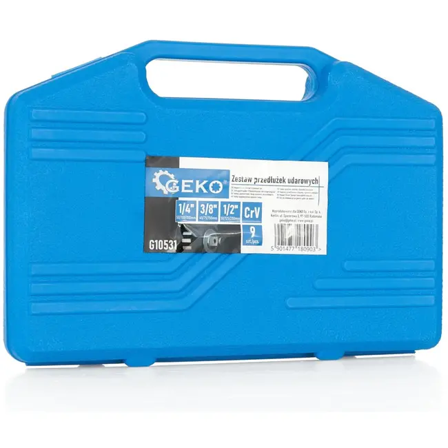 GEKO Impact driver set - 9-delig - CrV staal - Diverse lengtes - Inclusief opbergkoffer