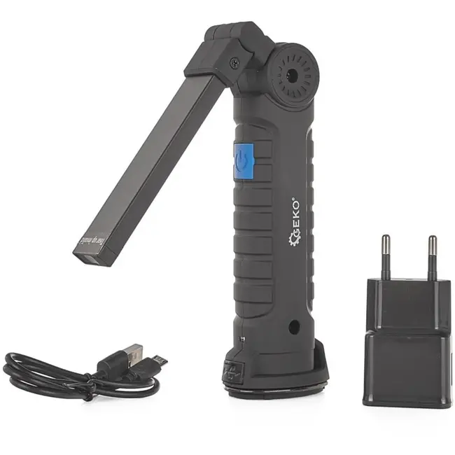 GEKO Opvouwbare LED-werkplaatslamp - 5 functies - Magnetisch - Compact ontwerp