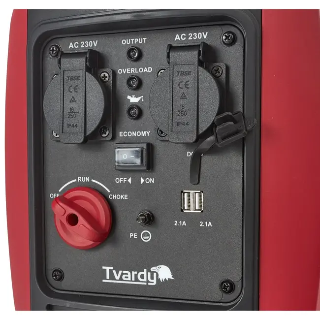 Tvardy Draagbare inverter generator - 3 pk - 2000W - 4,1 l tank - Lichtgewicht 17 kg