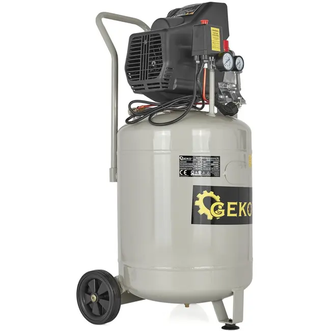GEKO Verticale oliecompressor - 50L tank - 2.5PK motor - 8 bar werkdruk