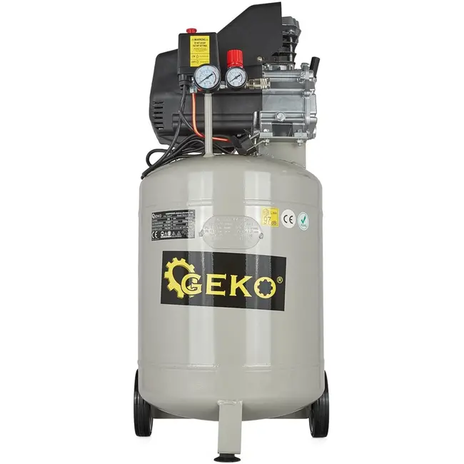 GEKO Verticale oliecompressor - 50L tank - 2.5PK motor - 8 bar werkdruk