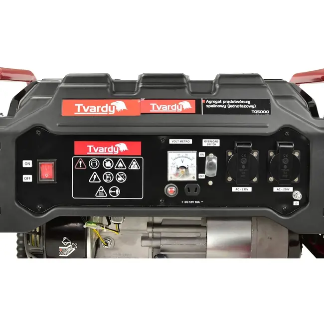 Tvardy Benzinegenerator - 5 PK - 2200W - Koperwikkelingen - 15L Tank