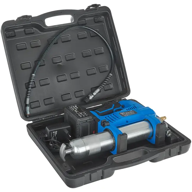 GEKO Draadloze vetspuit - 18V - Variabele snelheid - LED-licht - 4.0 Ah batterij inbegrepen