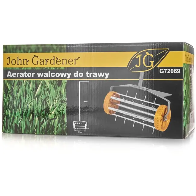 GEKO Lawn aerator - diepwerkend - inklapbaar ontwerp - 148 cm hoog - 34 cm breed