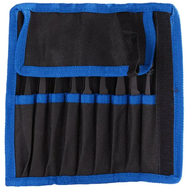 GEKO Metalen precisiepincet set - 9 stuks - Diverse vormen en maten - Inclusief stevige opbergcase