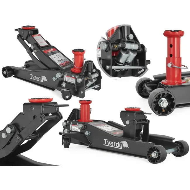 Tvardy Hydraulische autokrik - laag profiel - 3 ton - snel hefsysteem - 98-760 mm