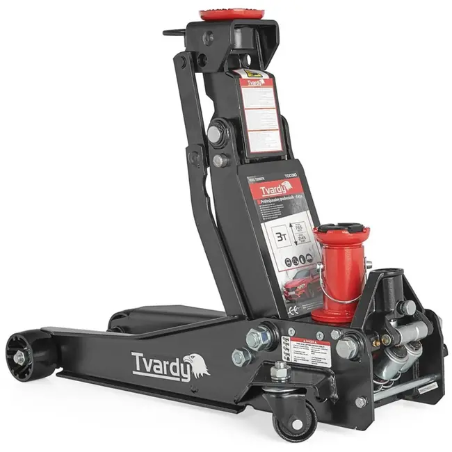 Tvardy Hydraulische autokrik - laag profiel - 3 ton - snel hefsysteem - 98-760 mm