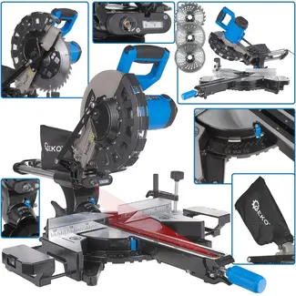 GEKO Afkortzaag - 2000W - 255mm - Lasergeleiding - LED-verlichting