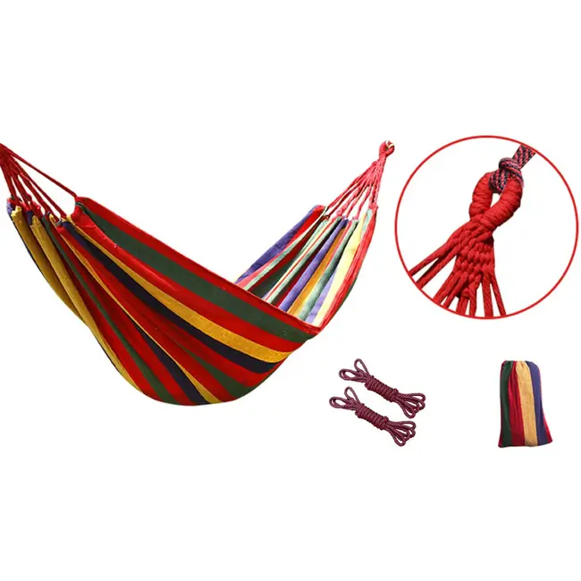 Keltin Tuin hangmat - Ruim & kleurrijk - 190x80 cm - 200 kg draagvermogen