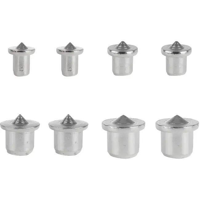 GEKO Set van 8 deuvelmarkeerpennen - Precisie en duurzaamheid - Chroomgecoat - 6-12 mm