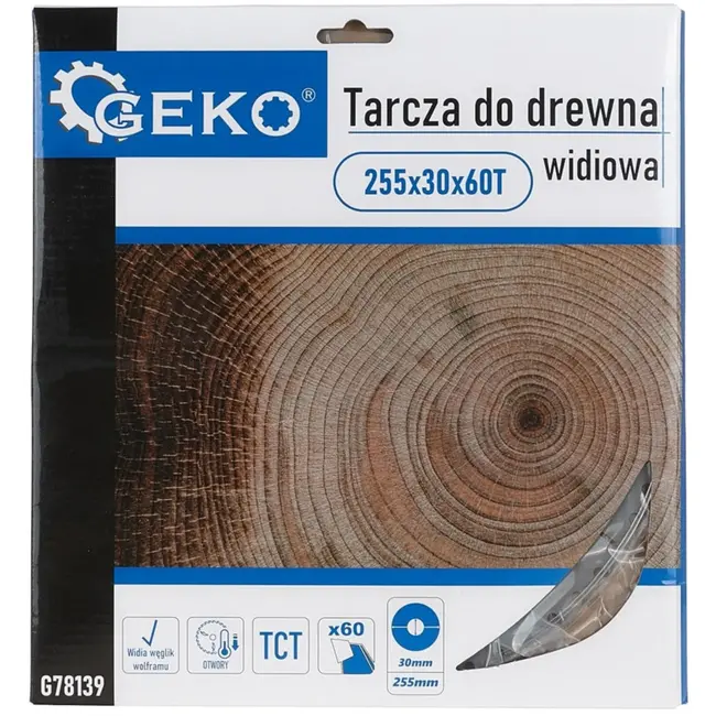 GEKO Zaagblad met gaten - 255 mm - 60 tanden - Tungsten carbide