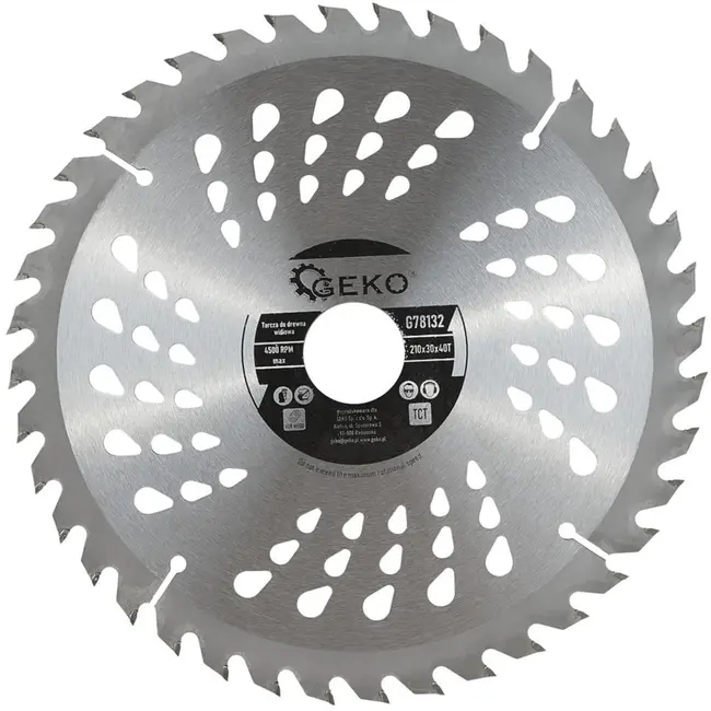 GEKO Cirkelzaagblad - Houtbewerking - 40 Tanden - 210 mm - 30 mm Asgat
