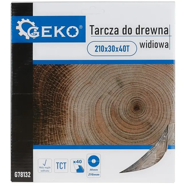 GEKO Cirkelzaagblad - Houtbewerking - 40 Tanden - 210 mm - 30 mm Asgat