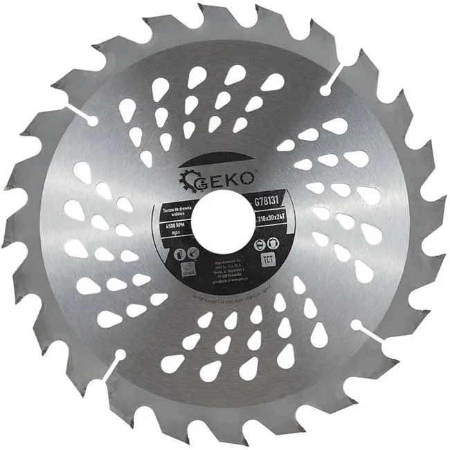 GEKO Cirkelzaagblad hout - 210 mm - 24T - veelzijdig en precies