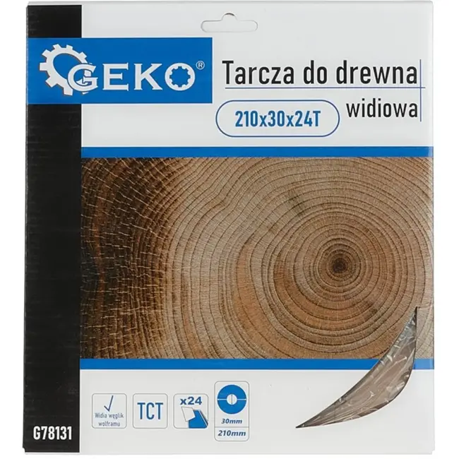 GEKO Cirkelzaagblad hout - 210 mm - 24T - veelzijdig en precies
