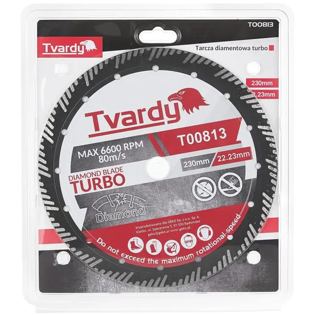 Tvardy Diamantschijf - Turbo profiel - 230 mm - Voor bouwmaterialen