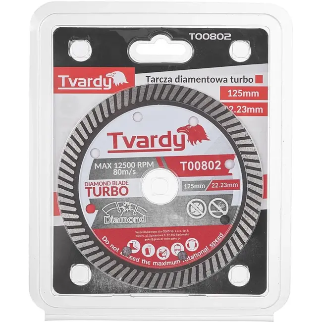 Tvardy Diamantschijf turbo - 125 mm - veelzijdig snijden - hoge snelheid