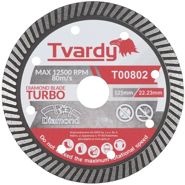 Tvardy Diamantschijf turbo - 125 mm - veelzijdig snijden - hoge snelheid